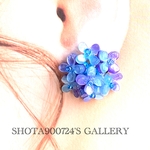 ［再販］紫陽花ドームピアス／イヤリング〜ひと雨ごとに姿をかえるブルーからパープルへ〜