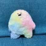 もこもこ小さいマーブル柄宇宙人くんぬいぐるみ