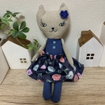 ねこのぬいぐるみ ＊ ネイビー