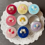 再販✖︎2☆選べる8種類☆名前入り！flowerブーケのアルミ缶ピルケース(中)