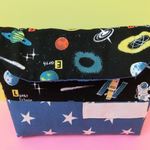 幼稚園グッズ☆宇宙（黒）×青星のお弁当袋