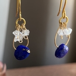 ラピスラズリのひと粒💙ピアス