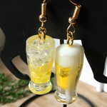 ミニチュア ビールとレモンサワーのピアス or イヤリング