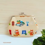 カードも入るがま口財布【温泉わんこ】