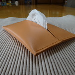 革のポケットティッシュケース　W-2