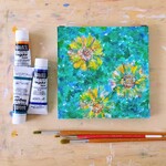 特集掲載「ひまわり・遠い夏の日」コルクボードの原画＊アートパネル