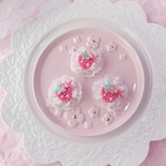 ふわふわ♡ガーリーいちごヘアクリップ♡