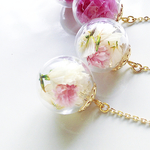 ガラスドーム✴︎✳︎【春色ホワイト】✳︎✴︎ピアス、イヤリング