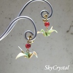 【イヤリング⇔ピアス 可能】origami 折り紙 ピアス