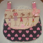 移動ポケット＊リトルバレリーナ/紺＊クリップ付き