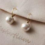 10mm cotton pearl french hook pierce(Kisuka)