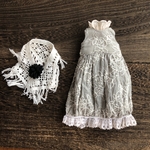 62 刺繍生地のﾜﾝﾋﾟｰｽとｼｮｰﾙｾｯﾄ　#ブライス