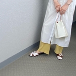 ■ カヌレ écru bag レザー巾着バック■ オフホワイト、アイボリー