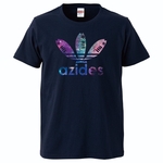 【送料無料】【新品】【抜染】azides アジデス コスモ柄 抜染 半袖 Tシャツ パロディ おもしろ 黒 ブラック メンズ サイズ プレゼント