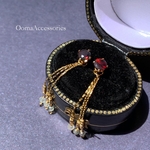 専用出品★14KGF ブラックオパールとカレンシルバーのゆらゆらピアス