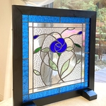 tyokogonn様ご依頼品**+たおやかに*+戯れのブルーRose薔薇**パネル