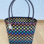 プラカゴバック＊黒×７色　W蜂の巣＊