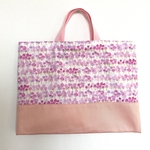 まあるいお花のレッスンバッグ【ピンク】30cm×40cm