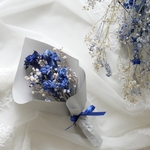 父の日Gift【ドライフラワー】Blueカーネーション&かすみ草　ミニ花束