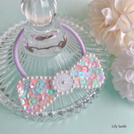【再販】ゆめかわ♡キラキラリボンのビーズ刺繍ヘアゴム【受注製作】