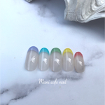 ネイルチップ『rainbow french』