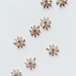 【4pcs gold #52】smallフラワービジュチャーム