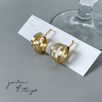 真鍮 「Dipper」 Mサイズ ❈❈ 蜂蜜 ピアス