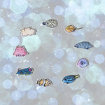ミニミニ海洋生物イヤリング