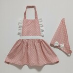 ahyon様専用キッズ　エプロン　＊ピンクドット＊
