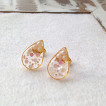 パステルドットの透明ピアス(イヤリング)