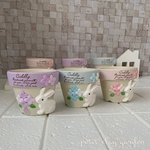 紫陽花とうさぎ鉢 ピンク