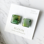 Green▷アルコールインクアートのピアス/イヤリング