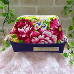 台湾花布のワイヤーポーチ　S（12cm）