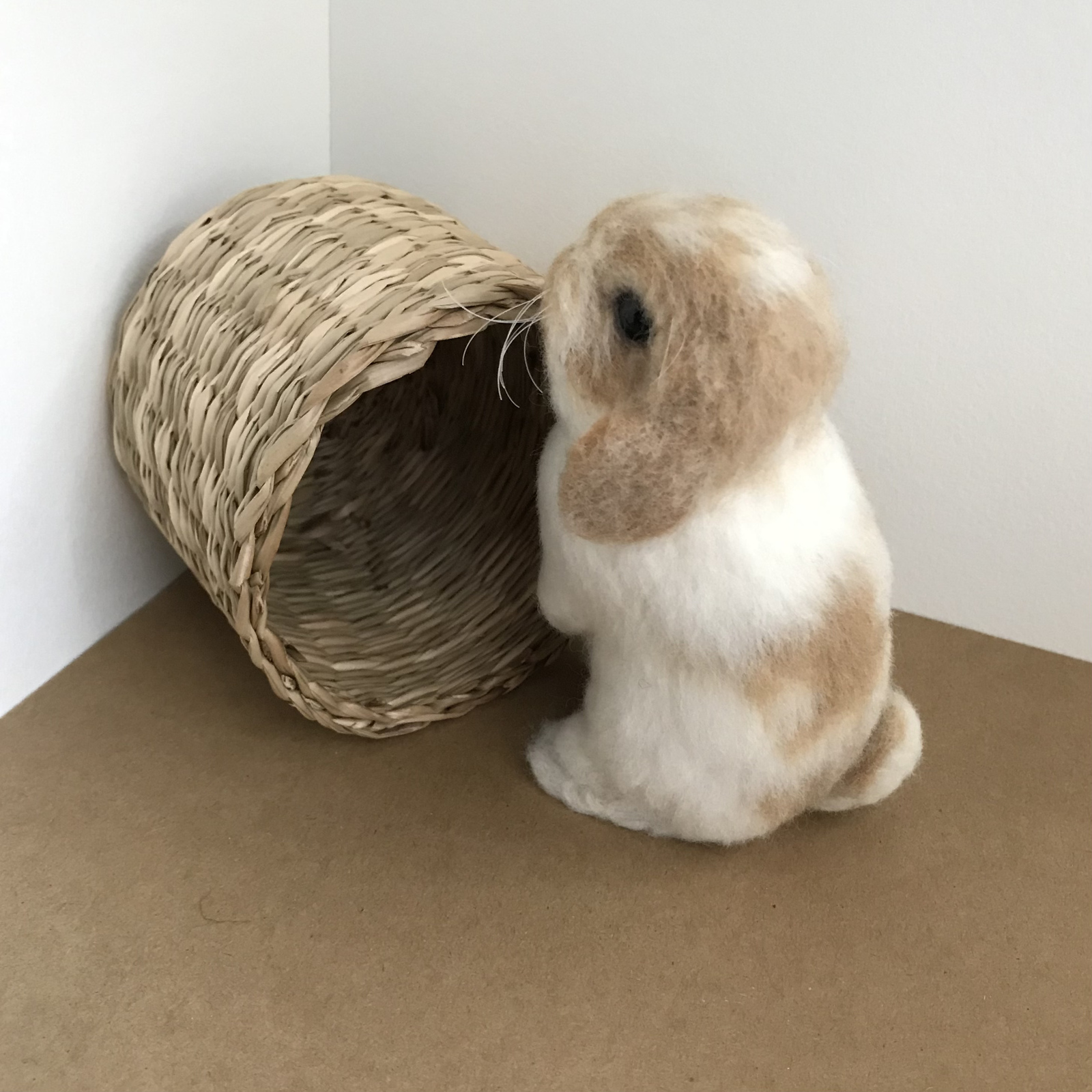 うさぎ 羊毛フェルト ロップイヤー ミニうさぎ ブロークンオレンジ う