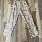 リネンロングパンツ　サルエルパンツ　ナチュラルベージュ