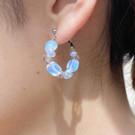 フープピアス 氷 夏イヤリング【ice hoop pierce & earring】