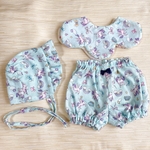 ベビーボンネット・スタイ・パンツset