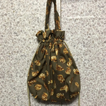 月末セールきんちゃくバッグ　クロワッサン犬