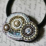 ビーズ刺繍ヘアゴム☆ロンド