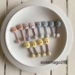 siotamago2様☆くすみカラー×さくらんぼワッペン×花柄  ヘアゴム ベビー キッズ