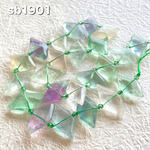 フローライト 菱形 カット ビーズ 連 sb1901