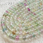 淡い フローライト ロンデル カット 6×4 ビーズ 連 sb1902