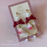 桃のピアス/イヤリング
