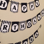 ☆再販6☆【名入れOK】モノトーンガーランド☆HAPPY BIRTHDAY