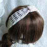 ☆送料無料☆綿糸手編みヘアバンド
