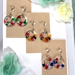 3色カラー国旗のレジンピアス