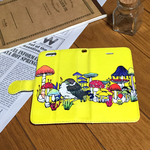 きのこの森のスマホケース イエロー ビッグサイズ