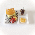 にゃんこバーガーセット プレート(大)