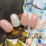 パステル 紫陽花 ネイル【ピンクベージュ】