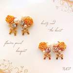 ♡フラワーブーケピアス♡ beauty and the beast